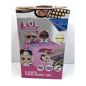 LOL SURPRISE 3 Piece Twin Sheet Set Microfiber Kids Set Bedding New